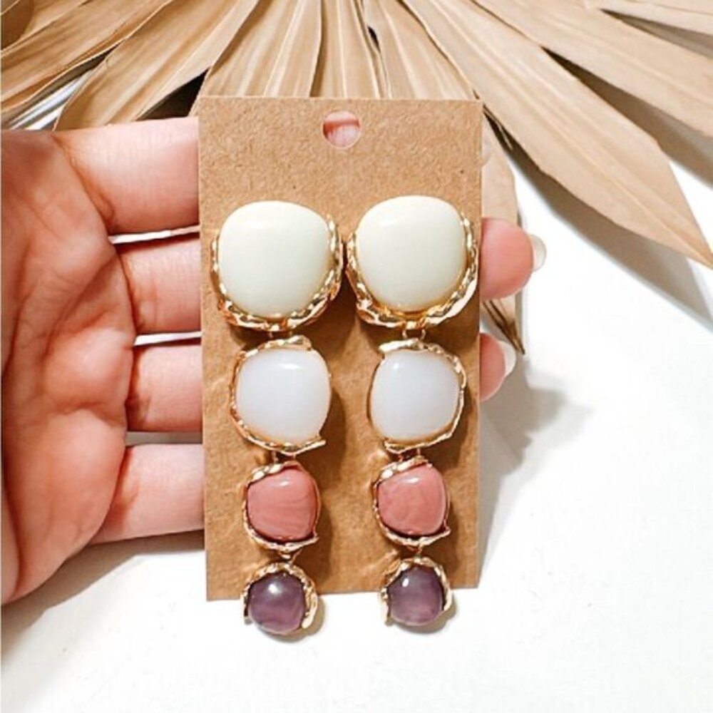 Crystal drop earrings N399 - Picture 3 of 5